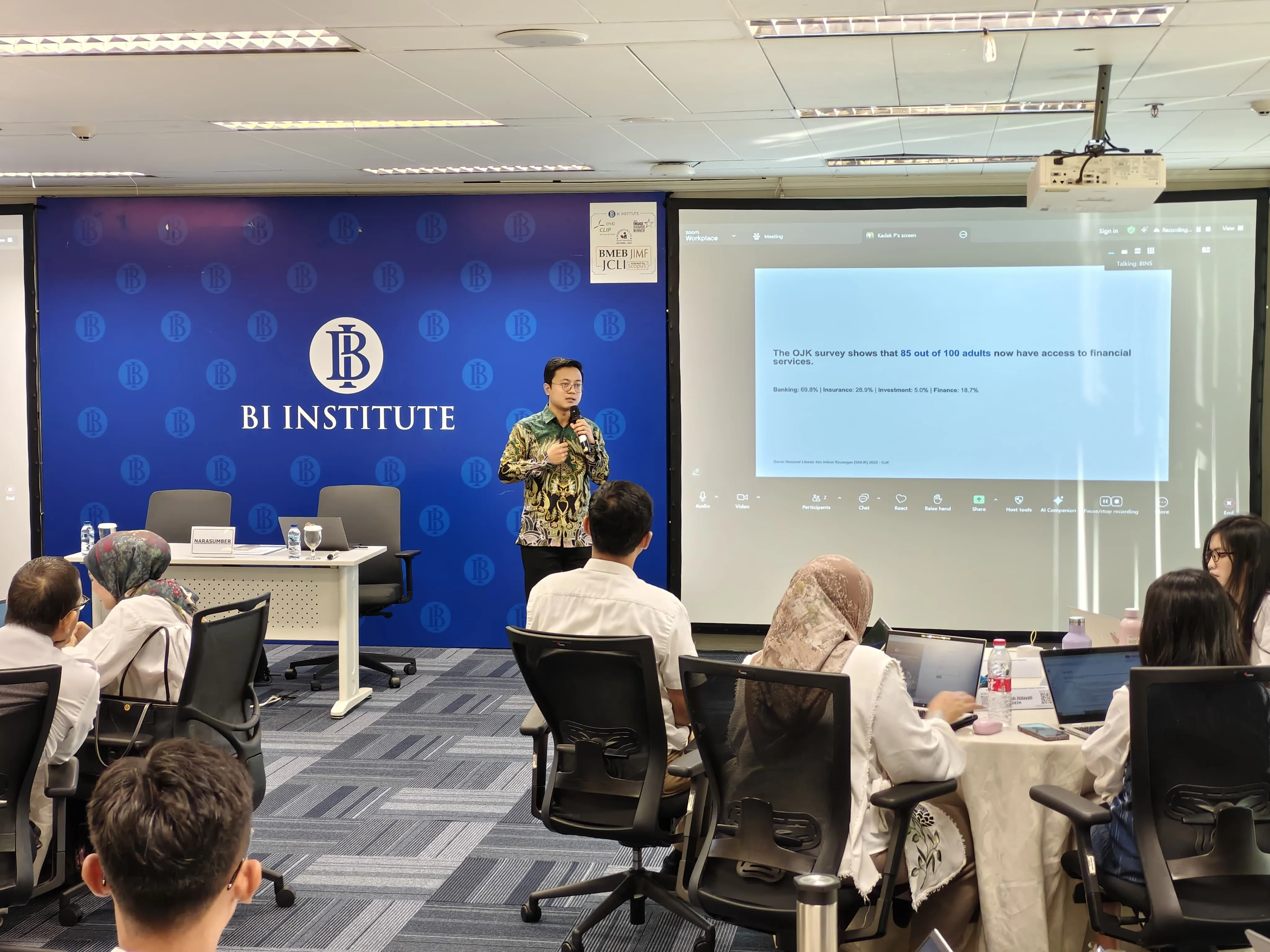 Training session at Bank Indonesia Institute