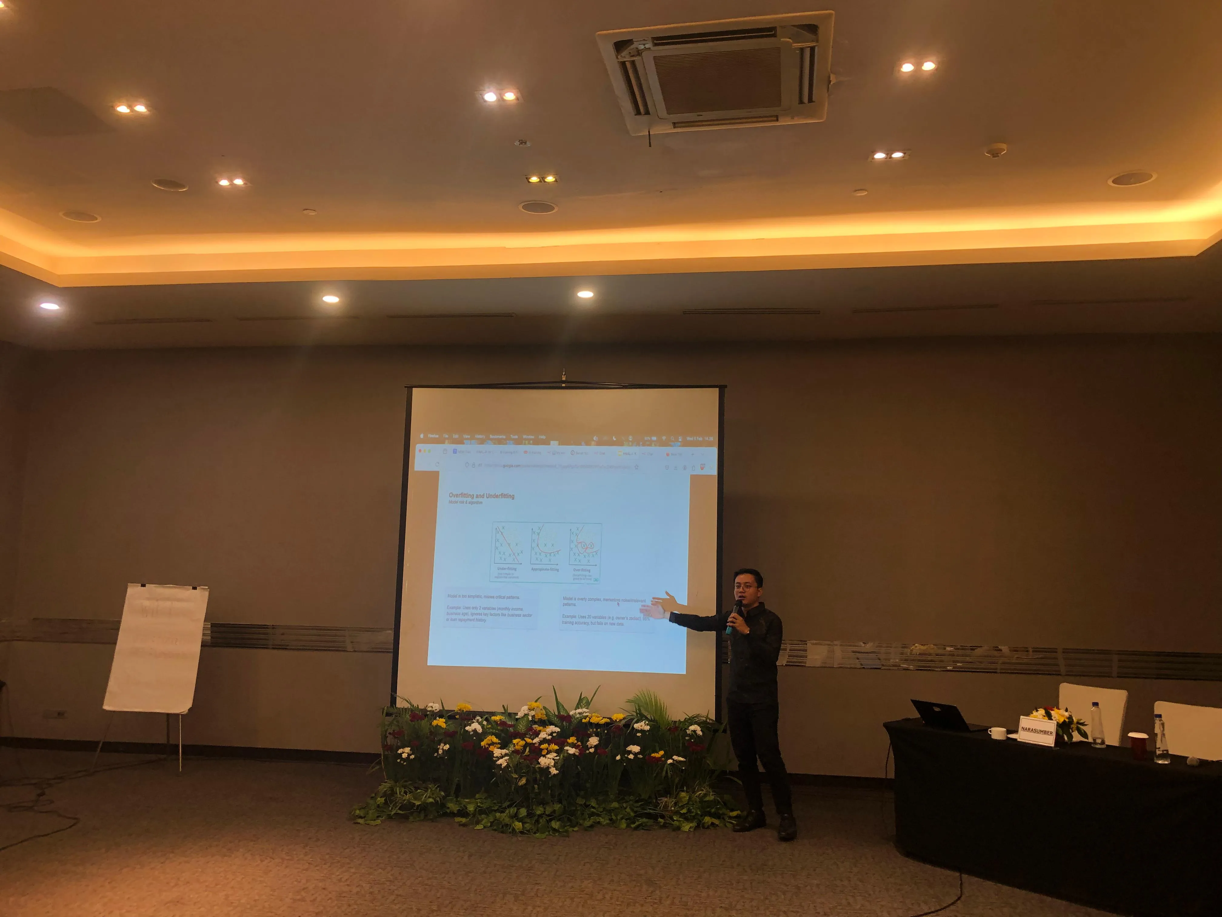 Delivering an AI workshop presentation